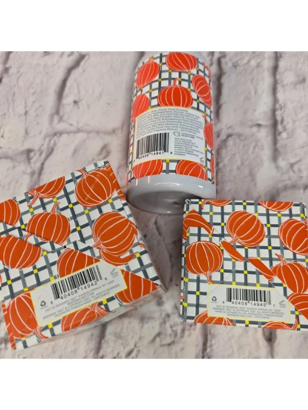 Beekman 1802 Brown Sugar Pumpkin Goat Milk Set Hand & Body Wash 12.5 fl oz Whipp